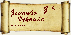 Živanko Vuković vizit kartica